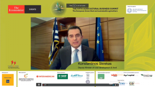 Σκρέκας - Συνέδριο Εconomist: Στόχος της Κυβέρνησης η διασφάλιση της βιωσιμότητας των Ελλήνων αγροτών